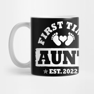 First Time Aunt Est 2022 Funny New Aunt Gift Mug